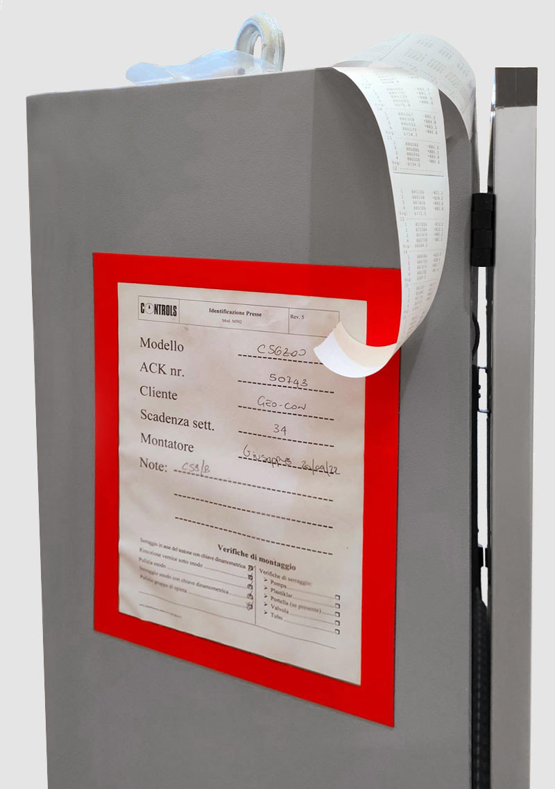 Espositore magnetico rosso per documenti